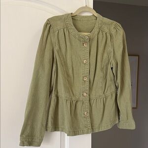 Olive Green Denim Jacket